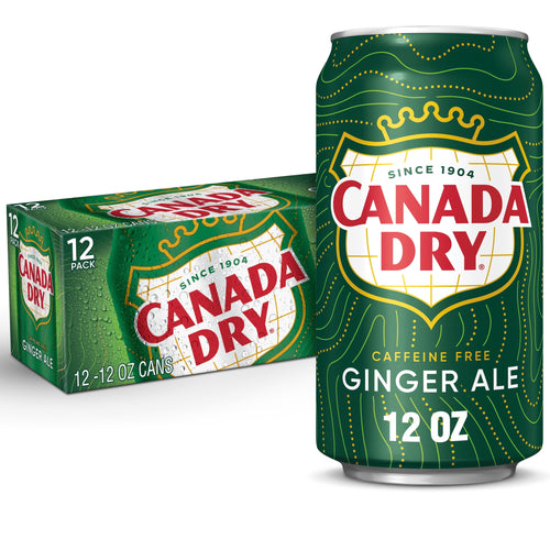 Canada Dry Caffeine Free Ginger Ale Soda Pop Cans 12 Fl Oz 12 Pack