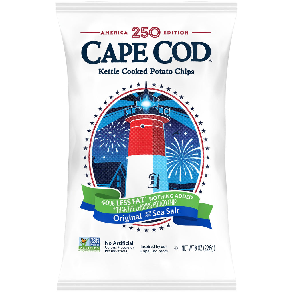 Less Fat Original Kettle Cooked Potato Chips 8 Oz Cape Cod