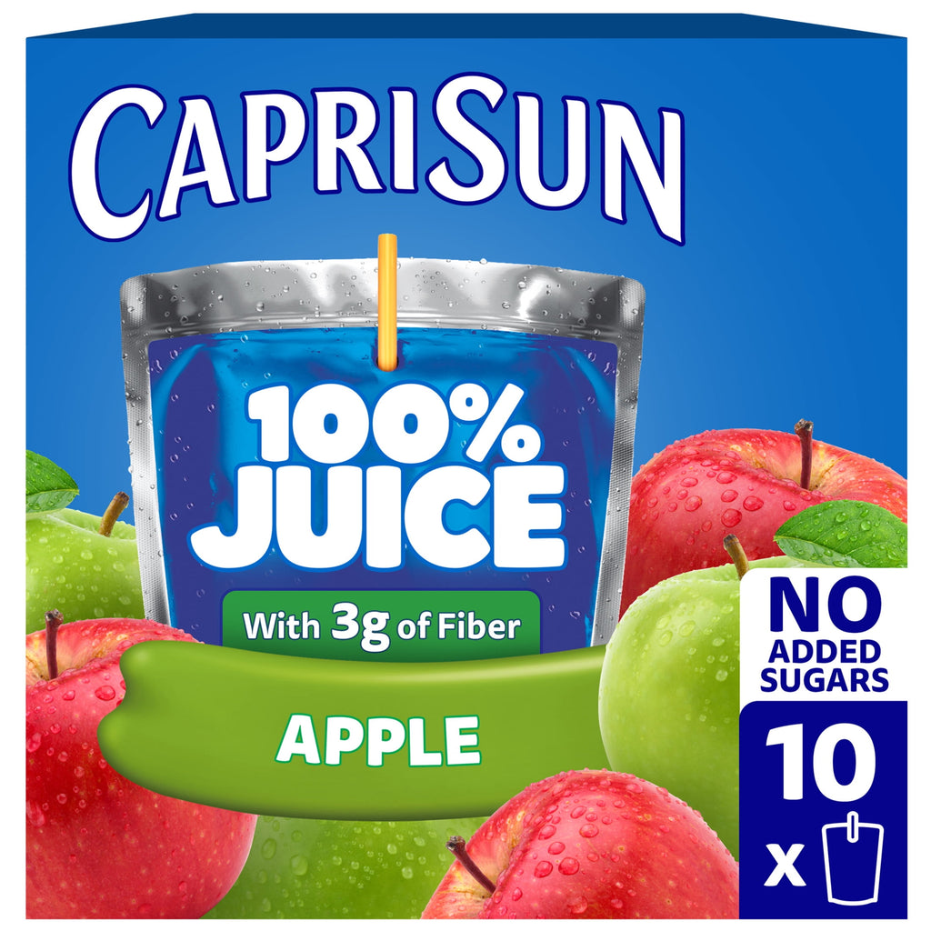 Capri Sun 100% Apple Juice From Concentrate Pulp-Free 6 fl oz 10 Pack