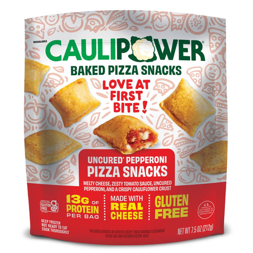 CAULIPOWER Uncured Pepperoni Pizza Snacks Frozen 7.5 Oz