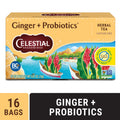 Celestial Seasonings Ginger Probiotics Caffeine-Free Herbal Tea Bags 0.85 oz 16 Count