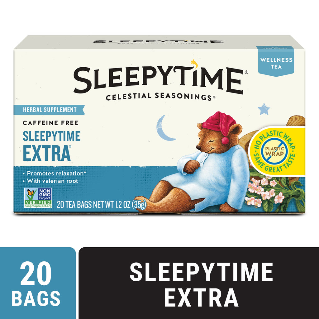 Celestial Seasonings Sleepytime Extra Wellness Herbal Tea Bags 1.2 oz 20 Count