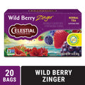 Celestial Seasonings Wild Berry Zinger Caffeine-Free Herbal Tea Bags 1.6 oz 20 Count
