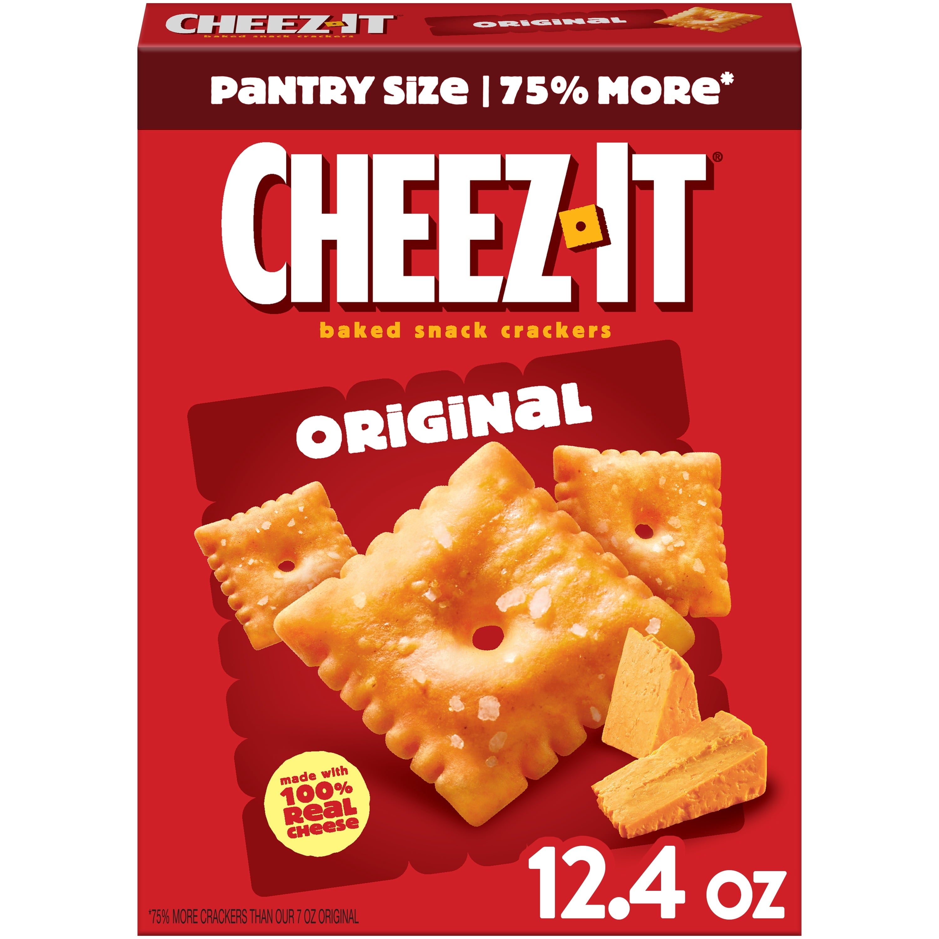 Original Baked Snack Crackers 12.4 Oz 1 Count Cheez-It
