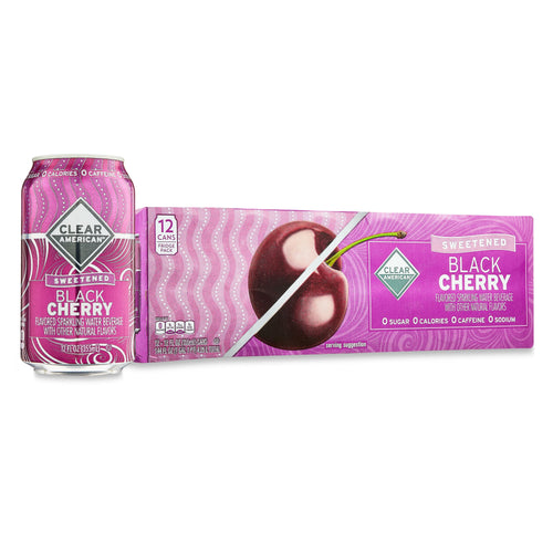 Clear American Black Cherry Sparkling Water 12 fl oz 12 Count