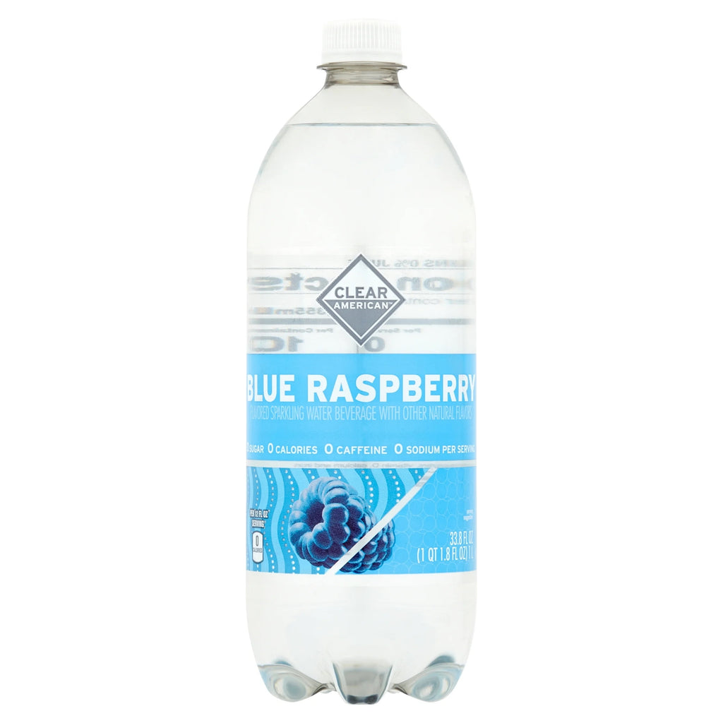 Clear American Blue Raspberry Sparkling Water 1 Liter