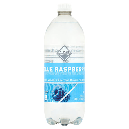 Clear American Blue Raspberry Sparkling Water 1 Liter