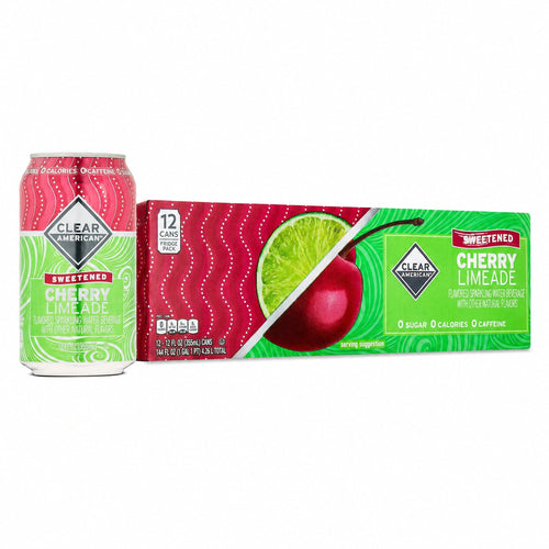 Clear American Cherry Limeade Sparkling Water 12 fl oz Cans 12 Pack