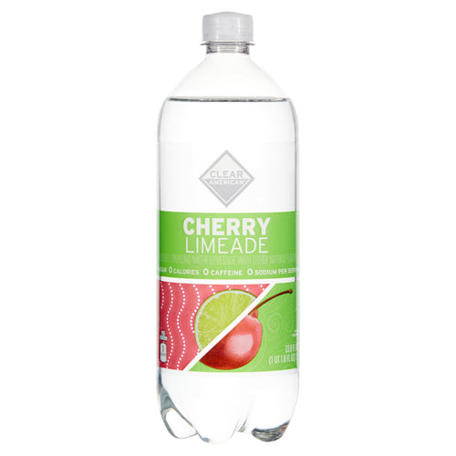 Clear American Cherry Limeade Sparkling Water 33.8 fl oz Single Bottle
