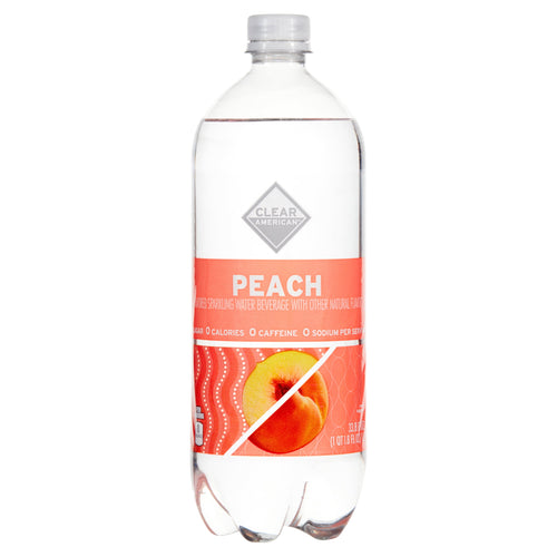 Clear American Peach Sparkling Water 33.8 fl oz