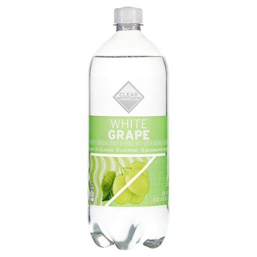 Clear American White Grape Sparkling Water 33.8 fl oz Single Bottle