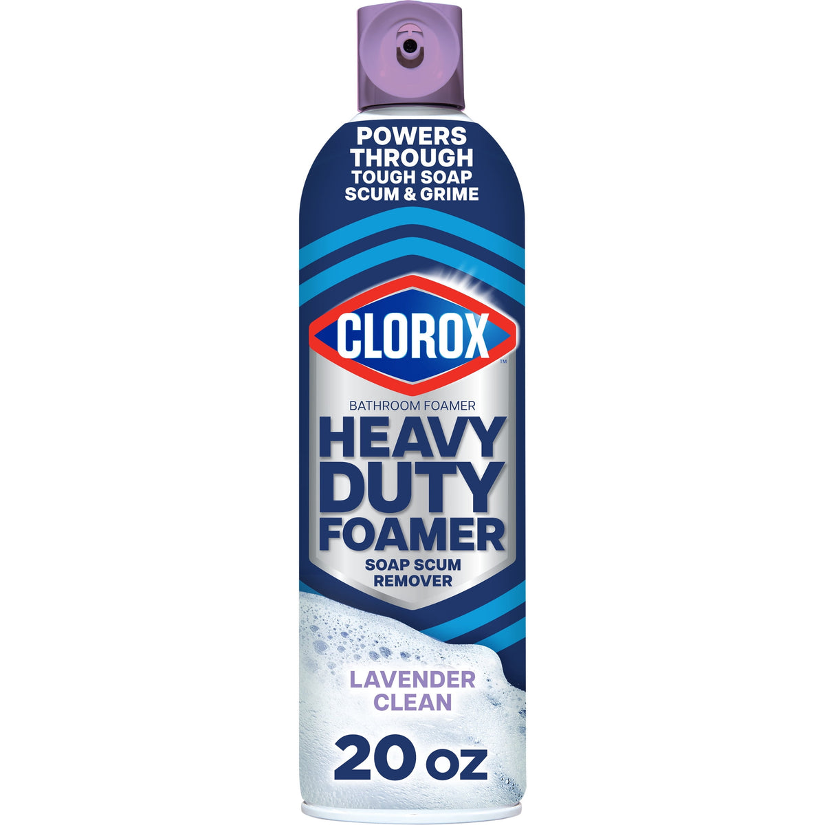 Clorox Heavy Duty Bathroom Foamer Soap Scum Remover Lavender Clean 20 oz