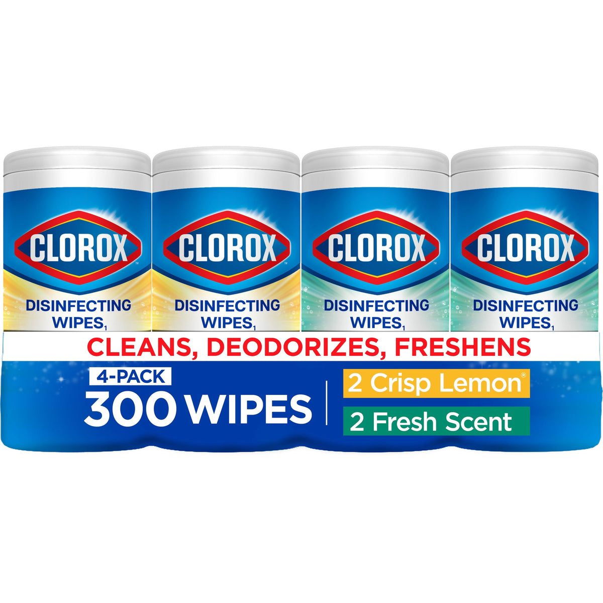 Clorox Disinfecting Wipes Back to School Variety Pack 75 Count Pack of 4