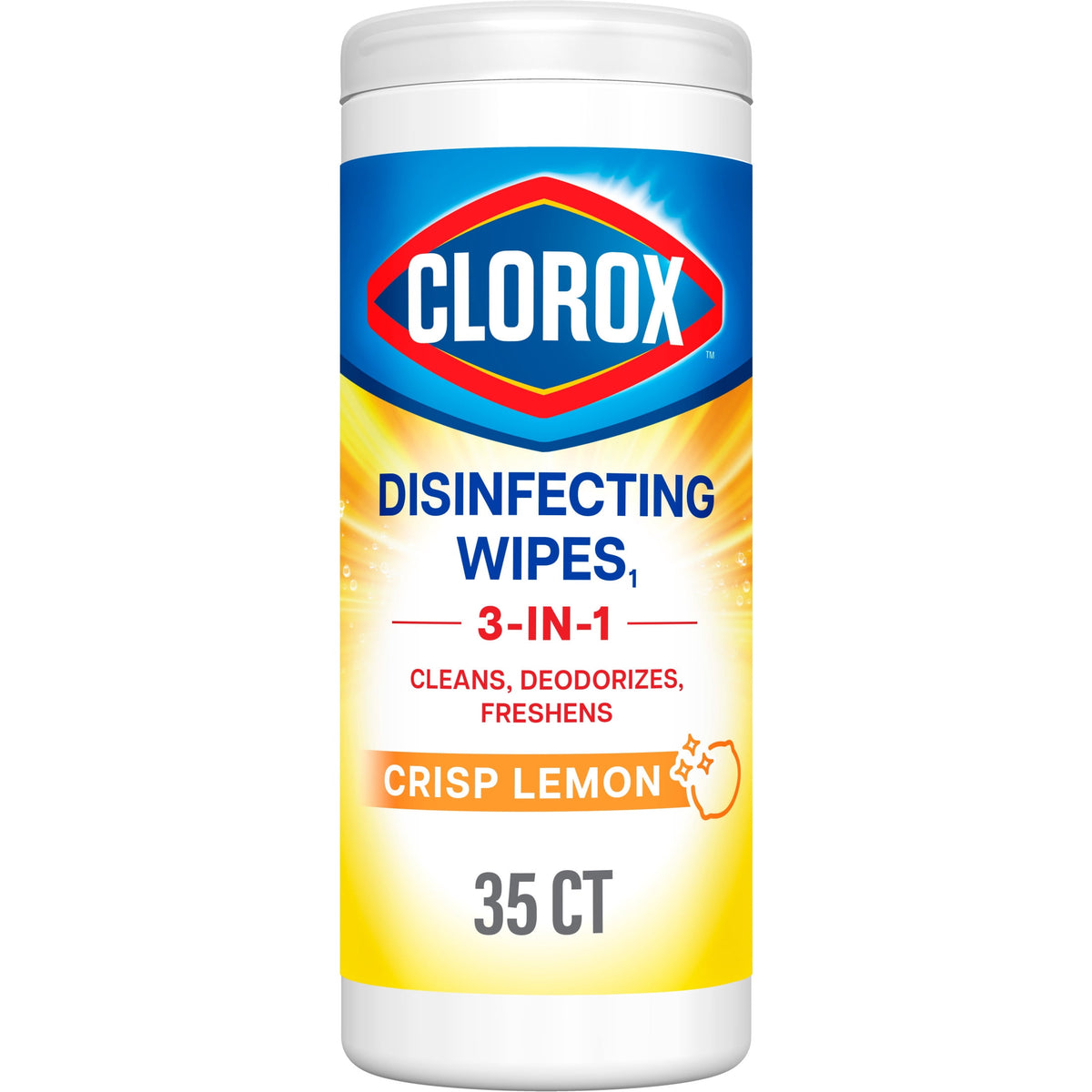 Clorox Disinfecting Cleaning Wipes Bleach Free Crisp Lemon 35 Count
