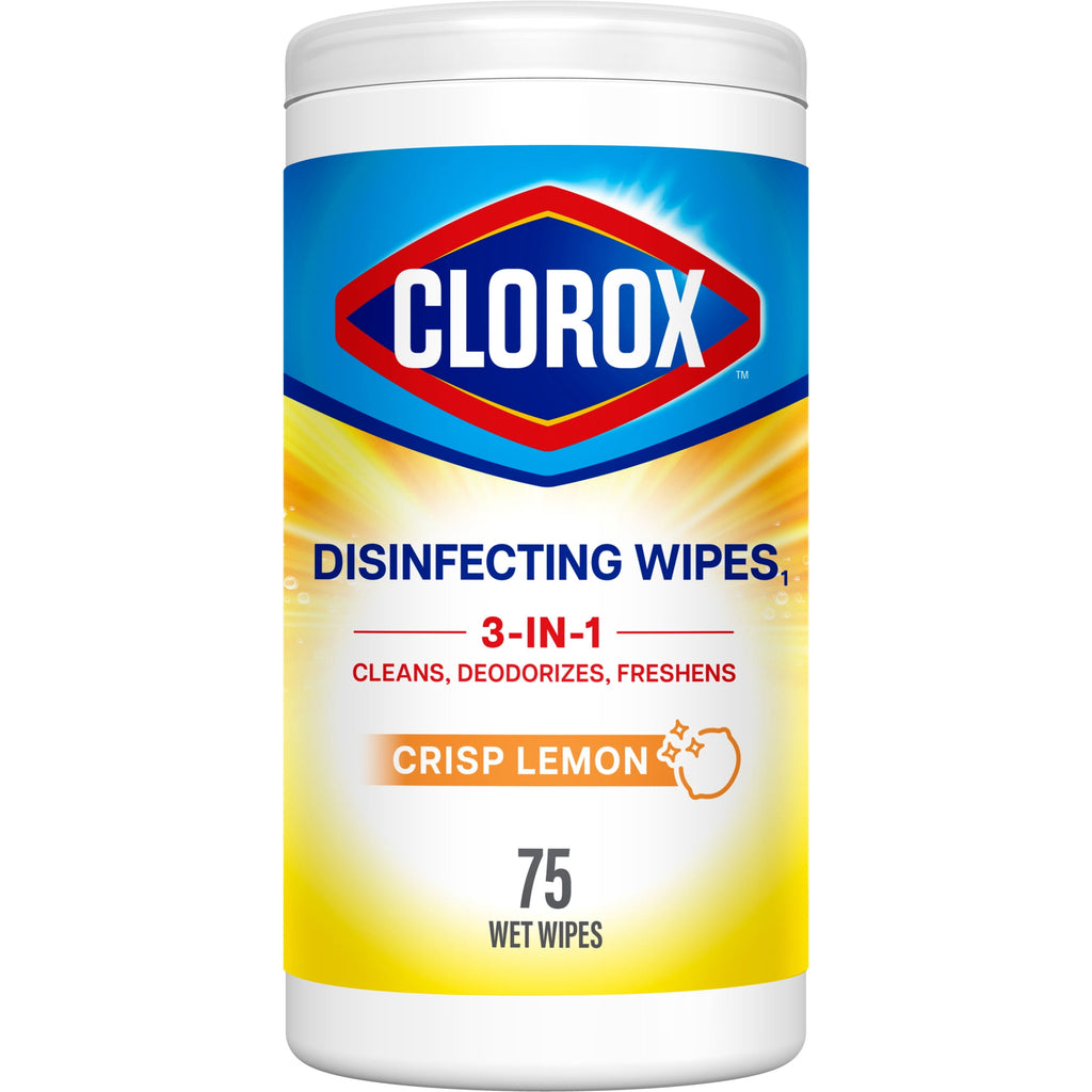 Clorox Disinfecting Wipes Bleach Free Crisp Lemon 75 Count