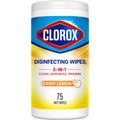 Clorox Disinfecting Wipes Bleach Free Crisp Lemon 75 Count
