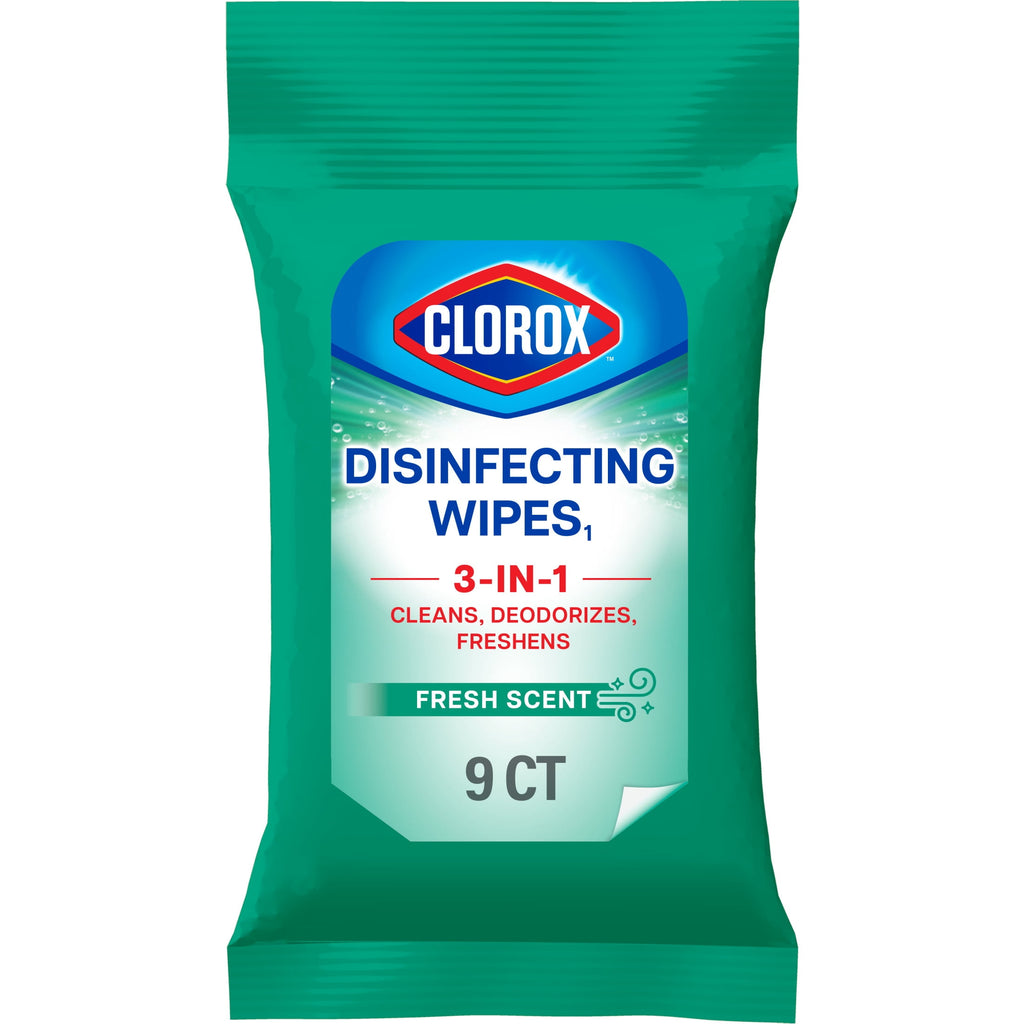 Clorox Disinfecting Cleaning Wipes To Go Pack Bleach Free Fresh Scent 9 Count