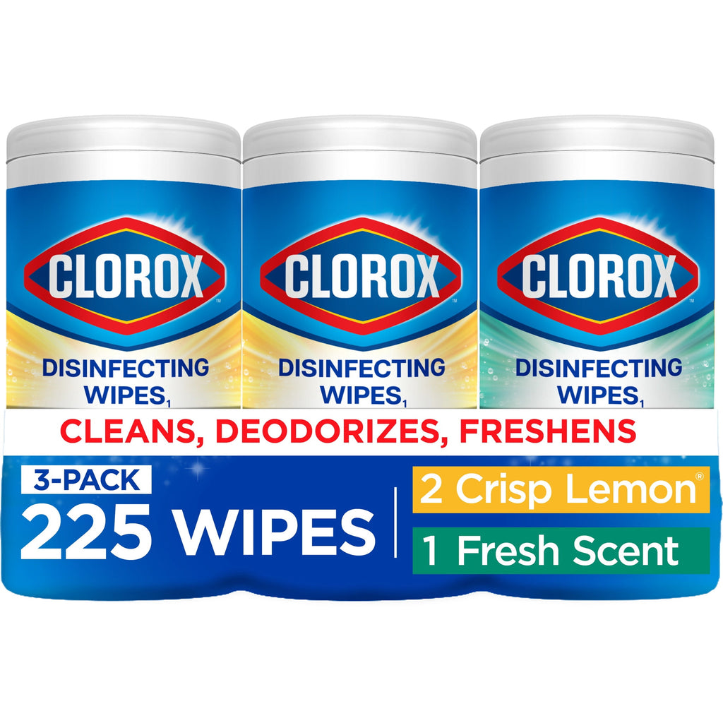Clorox Disinfecting Cleaning Wipes Back to School Variety Pack 75 Count Pack of 3