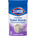 Clorox Foaming Toilet Bomb Bleach Free Lavender Clean 5 Count