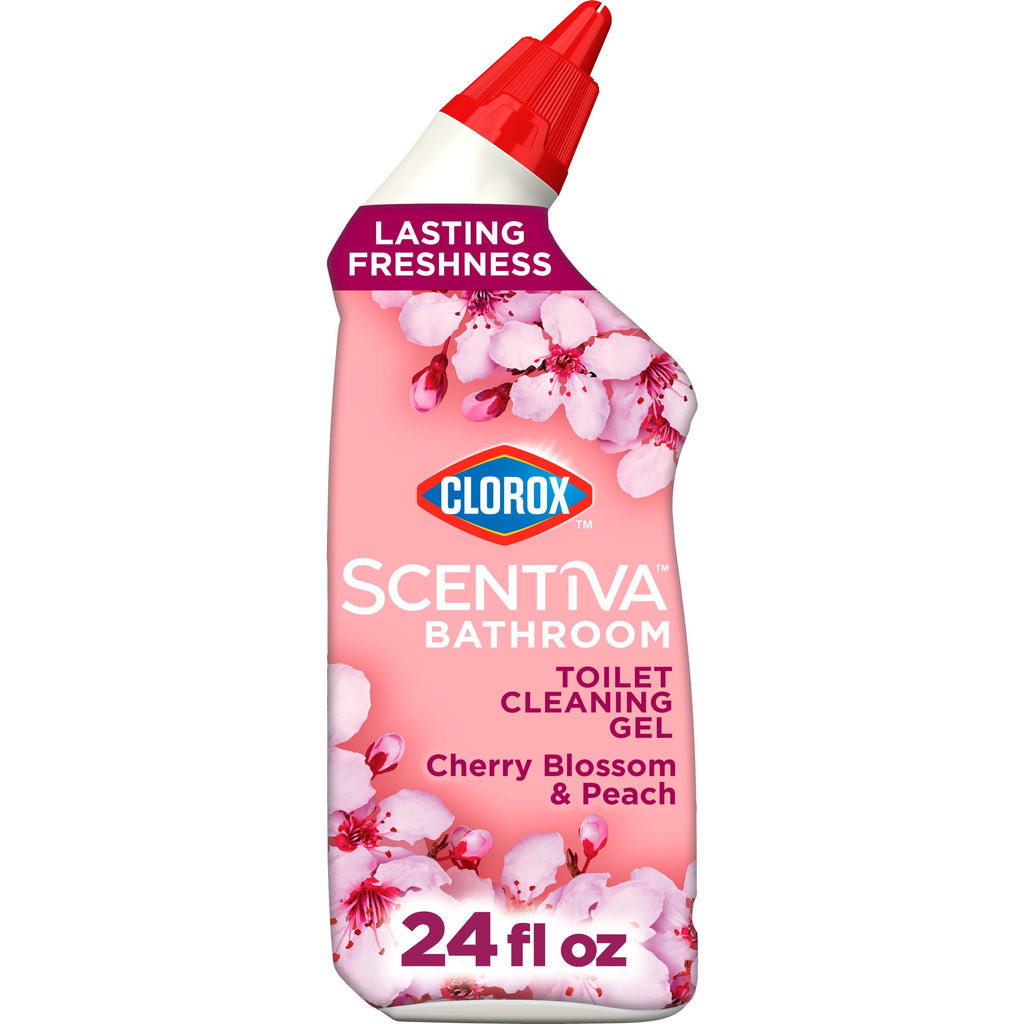 Clorox Scentiva Toilet Bowl Cleaning Gel Cherry Blossom & Peach 24 fl oz