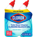 Clorox Toilet Bowl Cleaner Clinging Bleach Gel Ocean Mist 24 fl oz