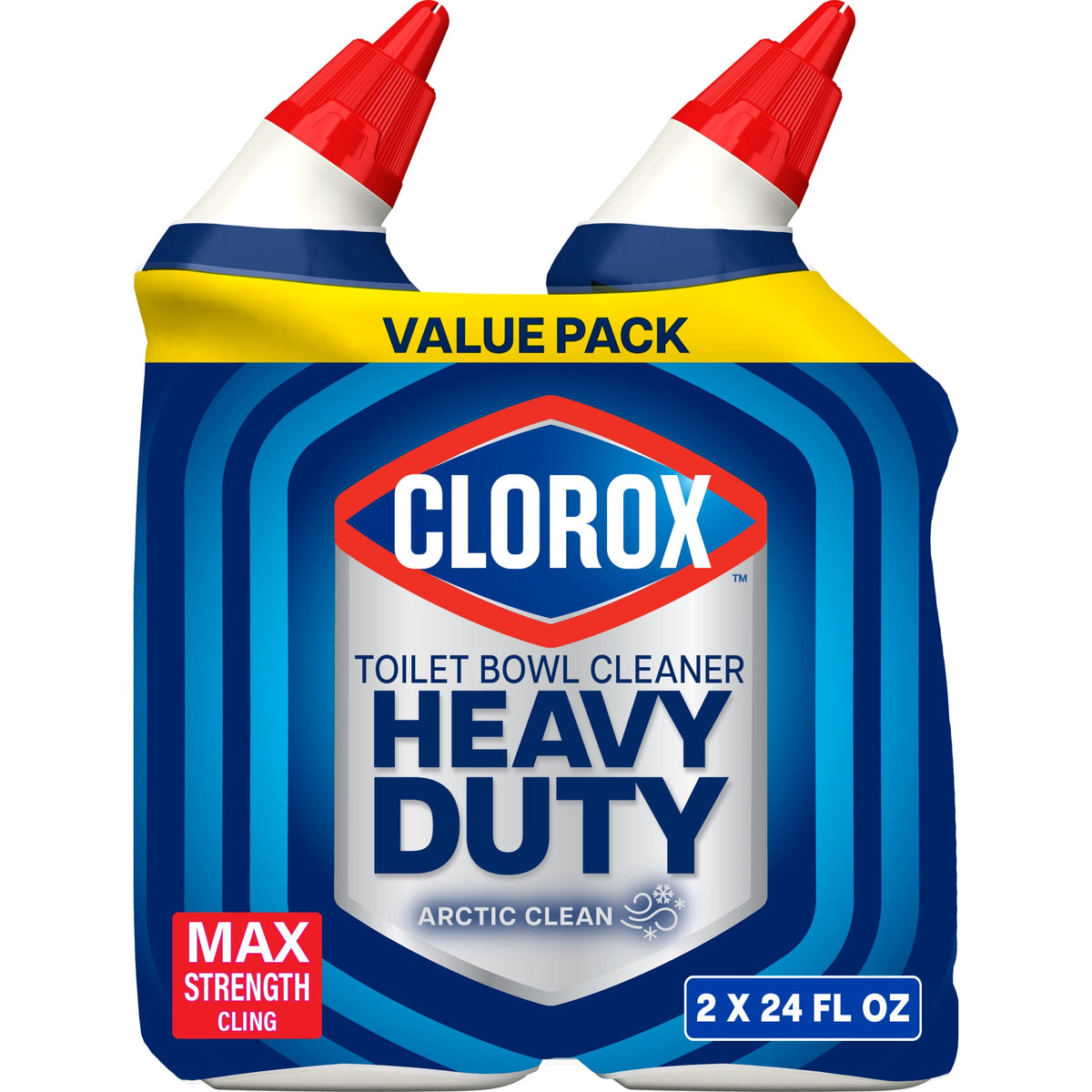 Clorox Heavy Duty Toilet Bowl Cleaner Stain Remover Arctic Clean 24 fl oz 2 Pack