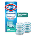 Clorox ToiletWand Disinfecting Brush Refills Rainforest Rush 10 Count