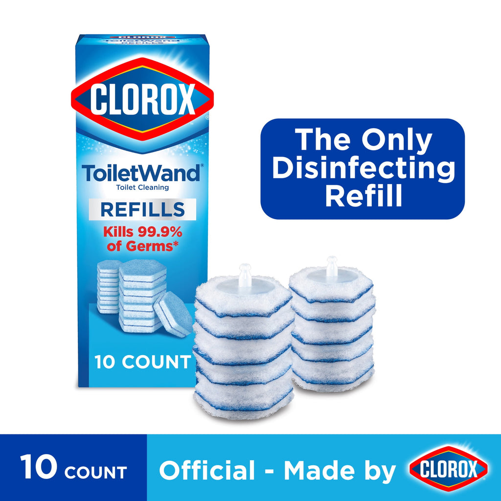 Clorox ToiletWand Disinfecting Refills Scrubbing Pads Fresh Scent 10 Count