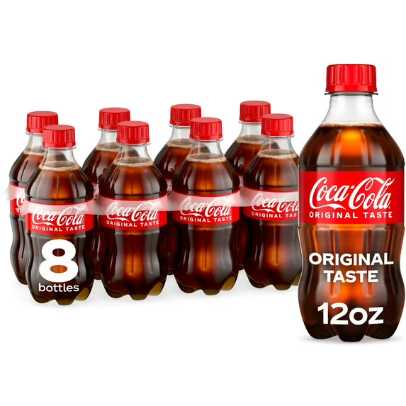 Coca-Cola Soda Pop Bottles, 12 fl oz, 8 Pack