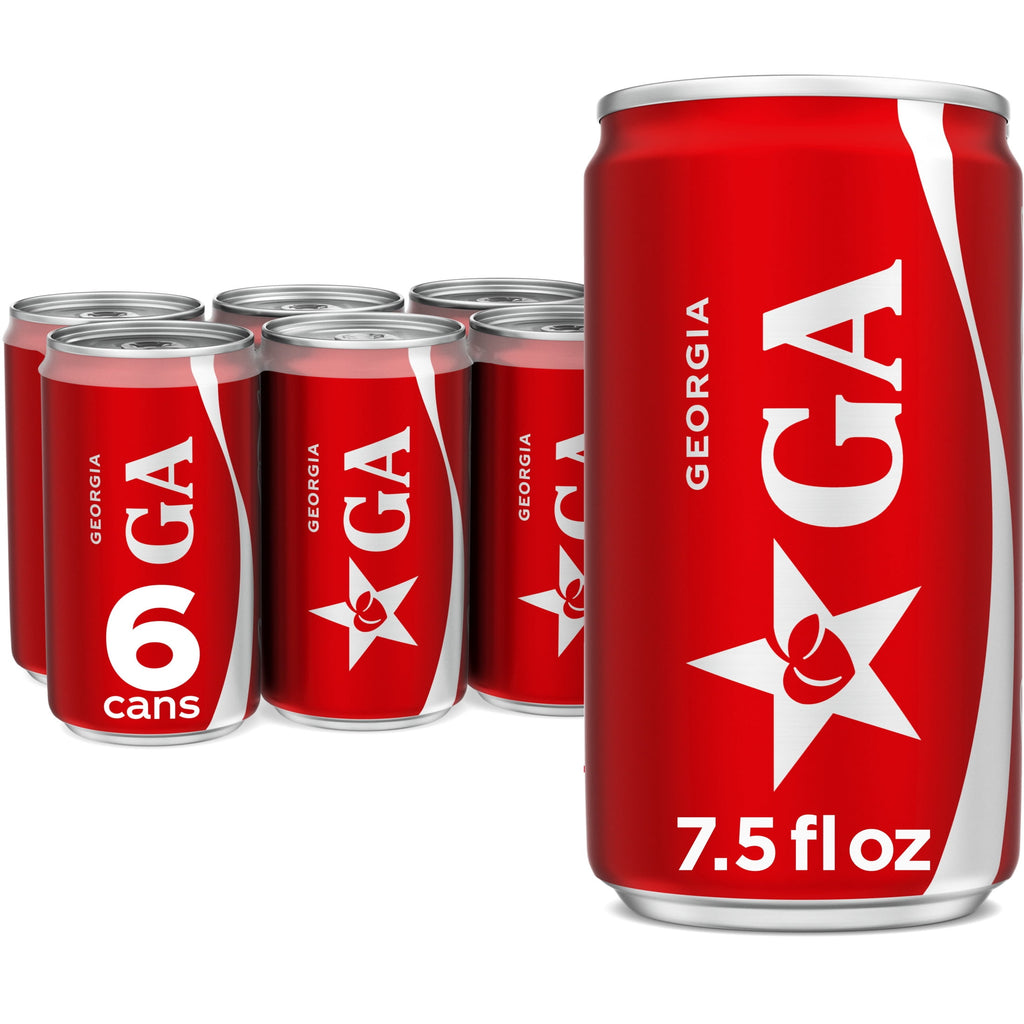 Soda Pop Mini Cans 7.5 Fl Oz 6 Pack Coca-Cola