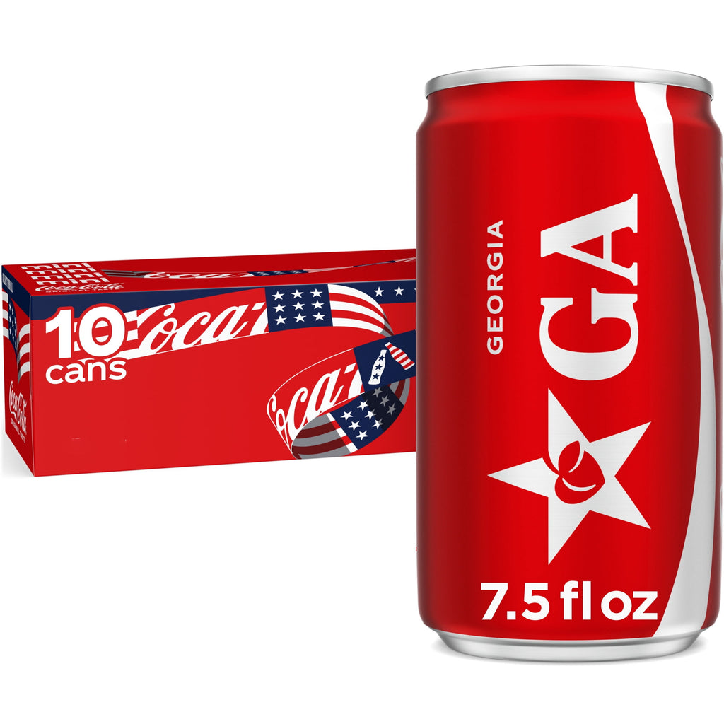 Soda Pop Fridge Pack Mini Cans 7.5 Fl Oz 10 Pack Coca-Cola