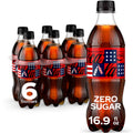Zero Sugar Soda Pop Bottles 16.9 Fl Oz 6 Pack Coca-Cola
