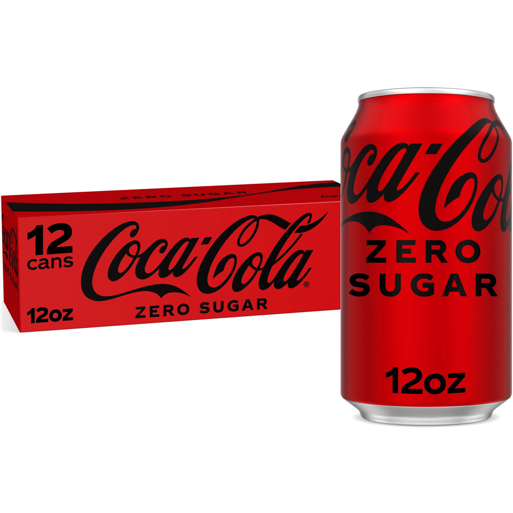 Zero Sugar Soda Pop Fridge Pack Cans 12 Fl Oz Coca-Cola