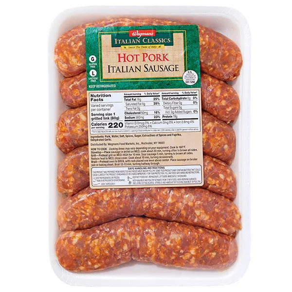 Wegmans Italian Classics Hot Italian Sausage