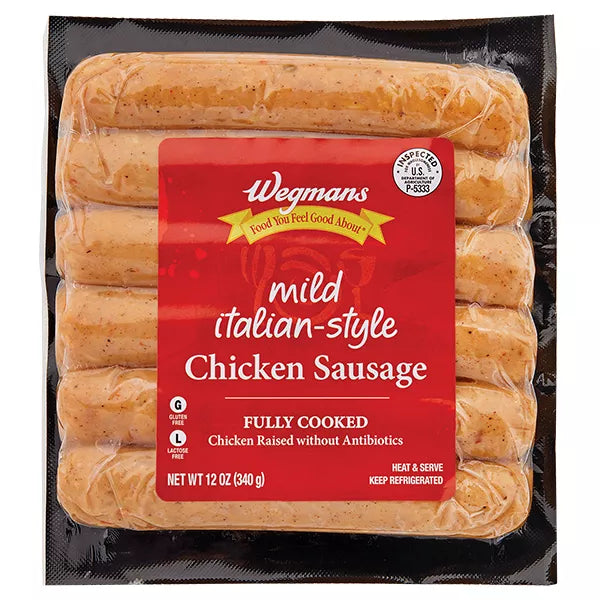 Wegmans Fully Cooked Mild Italian-Style Chicken Sausage
12 ounce