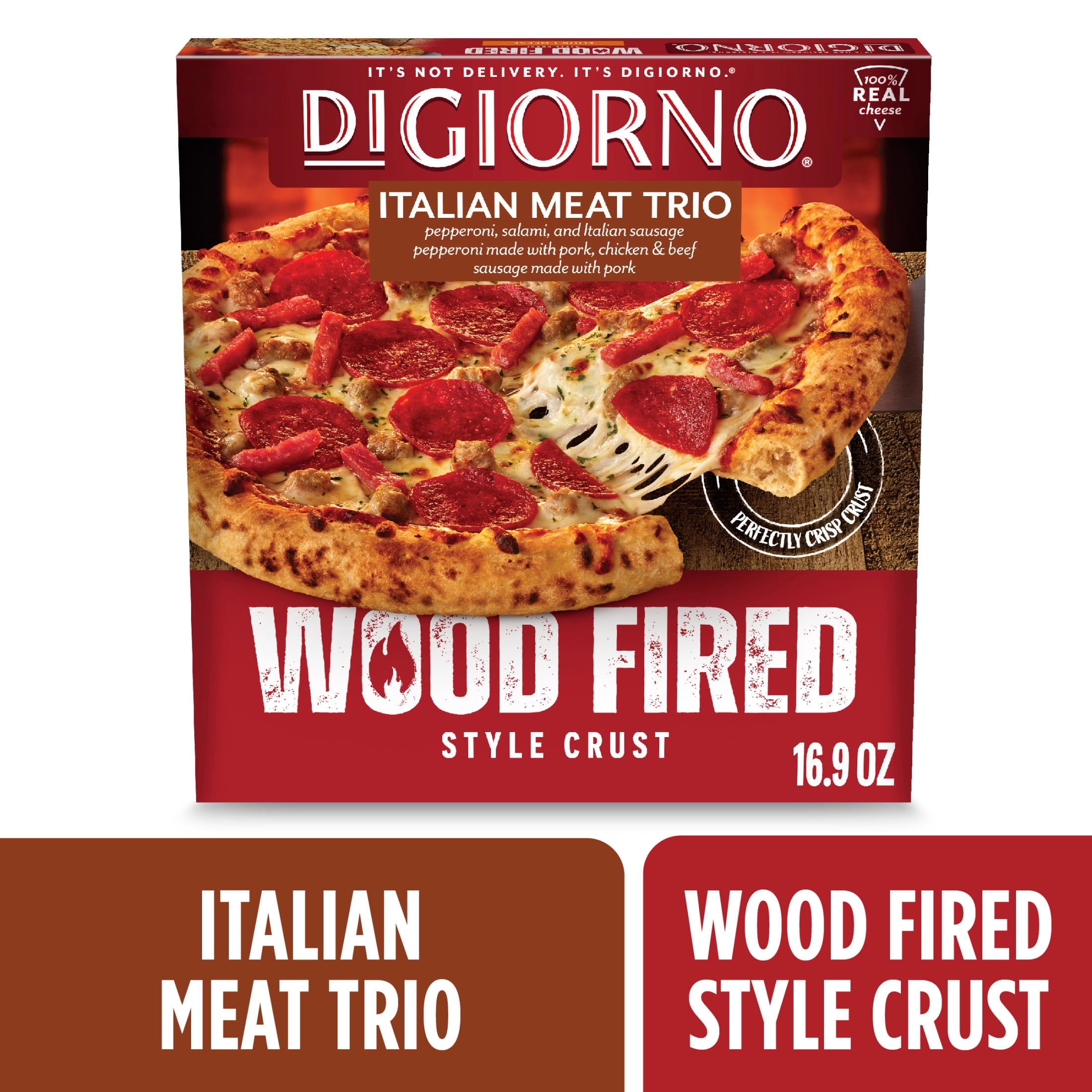 DiGiorno Italian Meat Trio Wood Fired Style Crust Frozen Pizza 16.9 Oz