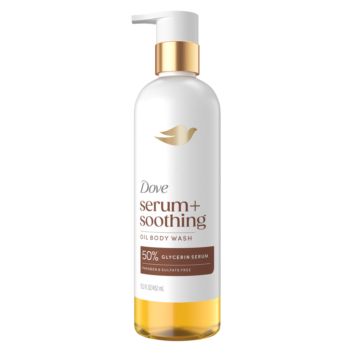 Dove Almond Oil & Sandalwood Oil Body Wash Serum Soothing Moisturizing Cleanser 15.3 fl oz