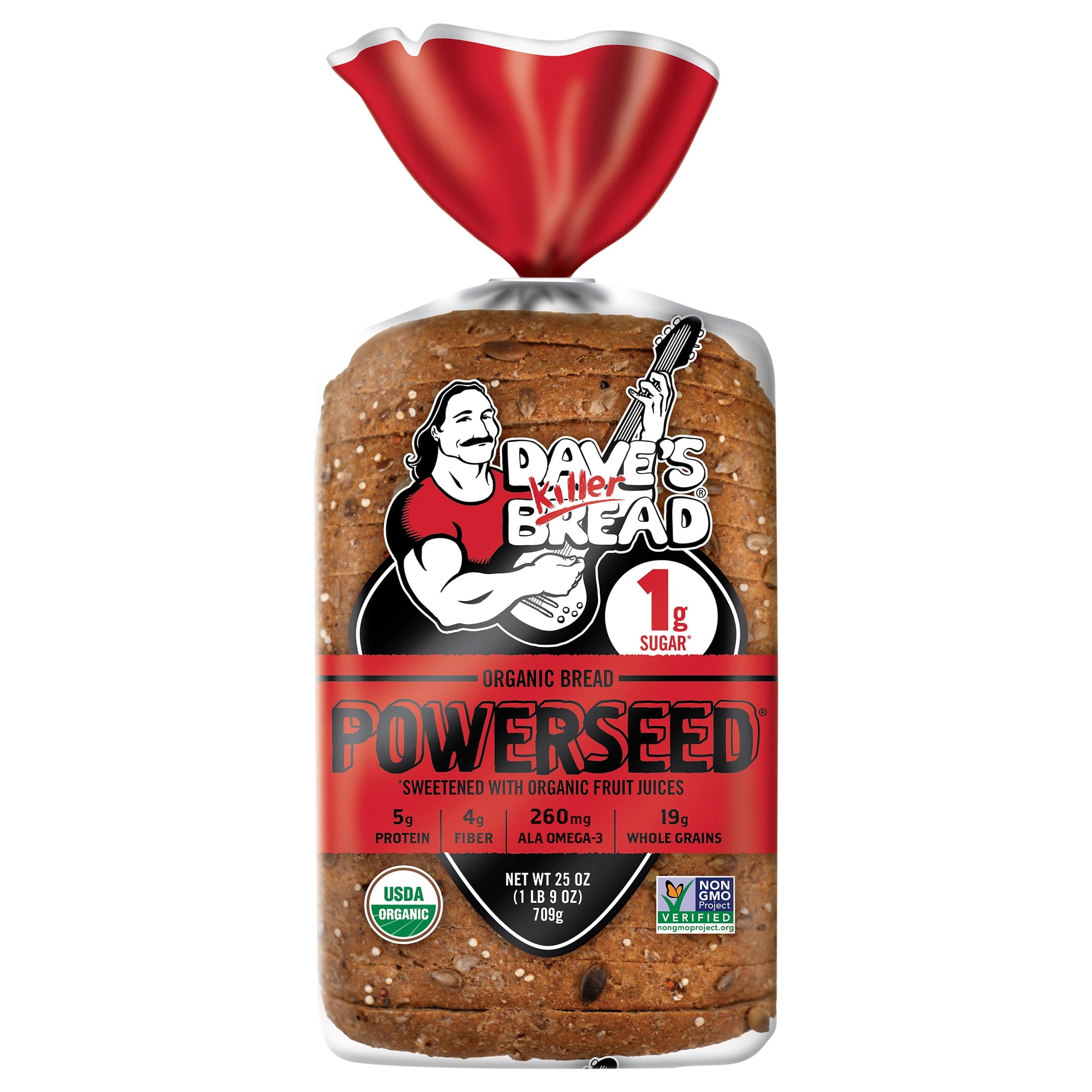 Powerseed Seeded Organic Whole Grain Bread 25 Oz 1 Count Dave's Killer Bread