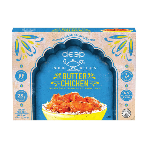 Deep Indian Kitchen Butter Chicken Frozen Meal 9 Oz