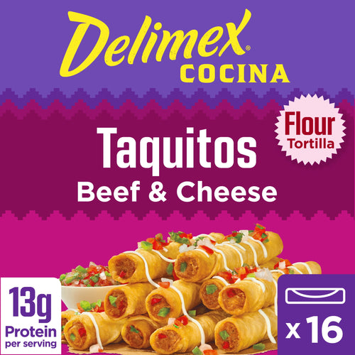 Delimex Beef & Cheese Taquitos Frozen Snacks 16 Count 1.32 Lb