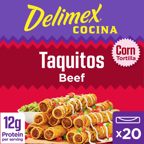 Delimex Beef Taquitos Frozen Snacks 20 Ct 20 Oz