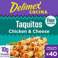 Delimex Chicken & Cheese Taquitos Frozen Snacks, 40 Count Box