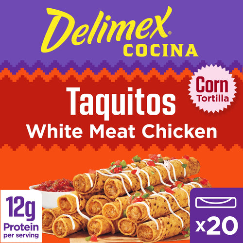 Delimex White Meat Chicken Taquitos Frozen Snacks 20 Count 20 Oz