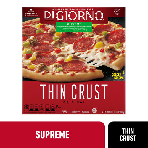 DiGiorno Thin Crust Supreme Frozen Pizza 19.1 Oz