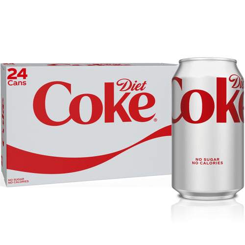 Diet Soda Pop Cans 12 Fl Oz 24 Pack Diet Coke