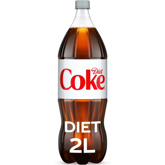 Diet Coke Soda Pop Bottle, 2 Liters