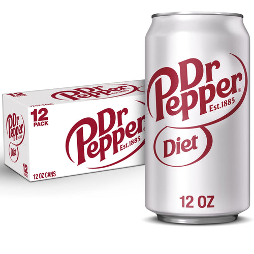 Diet Dr Pepper Soda Pop Cans 12 Fl Oz 12 Pack