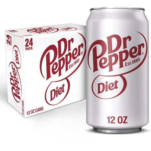 Diet Dr Pepper Soda Pop Cans 12 Fl Oz 24 Pack