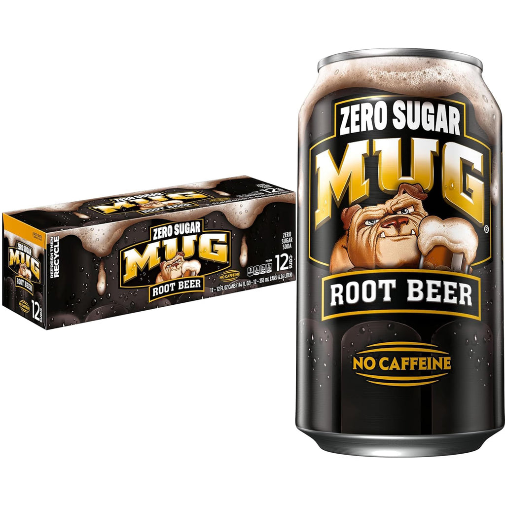Mug Zero Sugar Root Beer Soda Pop Cans 12 Fl Oz 12 Pack