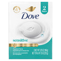 Dove Sensitive Skin Beauty Bar Soap Fragrance Free Hypoallergenic 3.75 oz 2 Bars